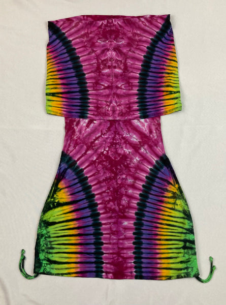 Women's Pink/Rainbow Tie-Dyed Huntress Dress, M