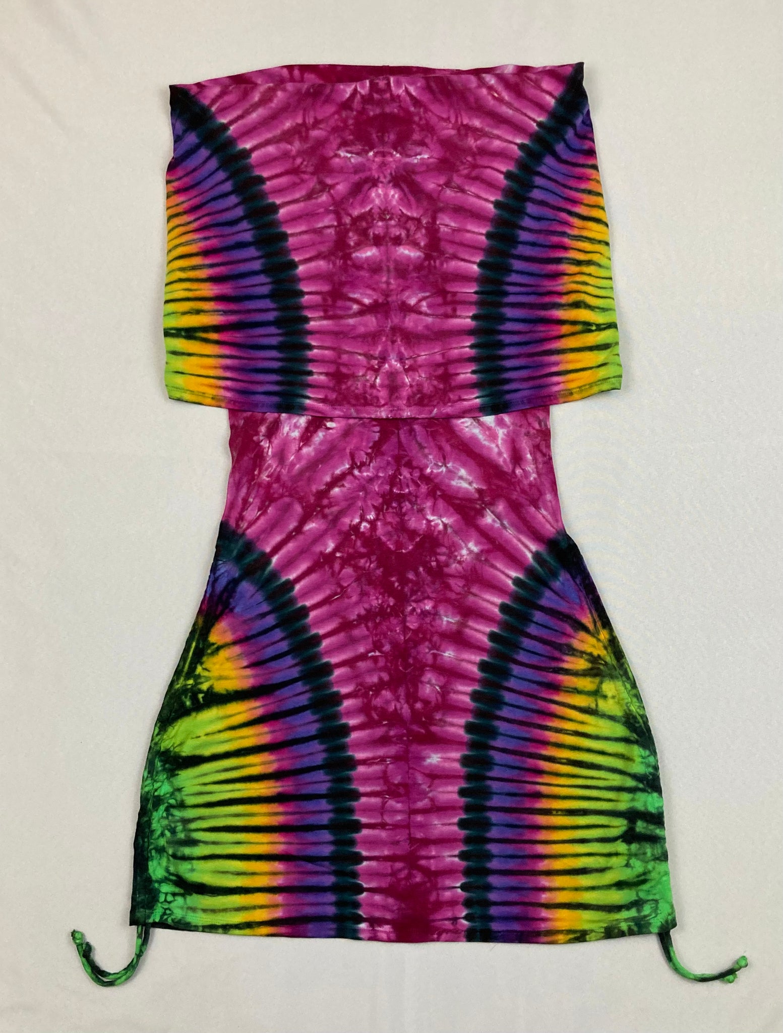 Women's Pink/Rainbow Tie-Dyed Huntress Dress, M