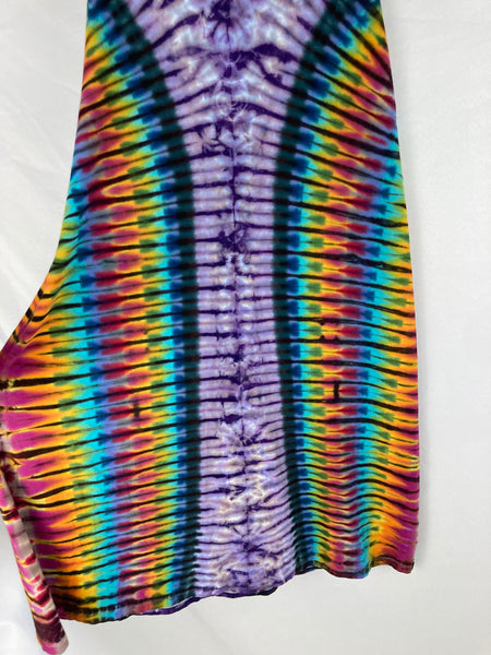 Women’s Earth Rainbow Tie-Dyed A-line Maxi Dress w/ pockets, S/M