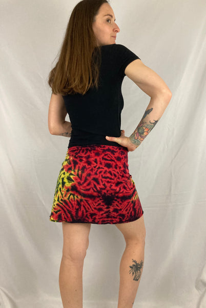 Adult Rasta Tie-dyed Short Beach Sarong, one size