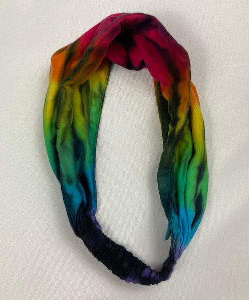 Adult Multi-Colored Tie-dyed Bandana Headbands