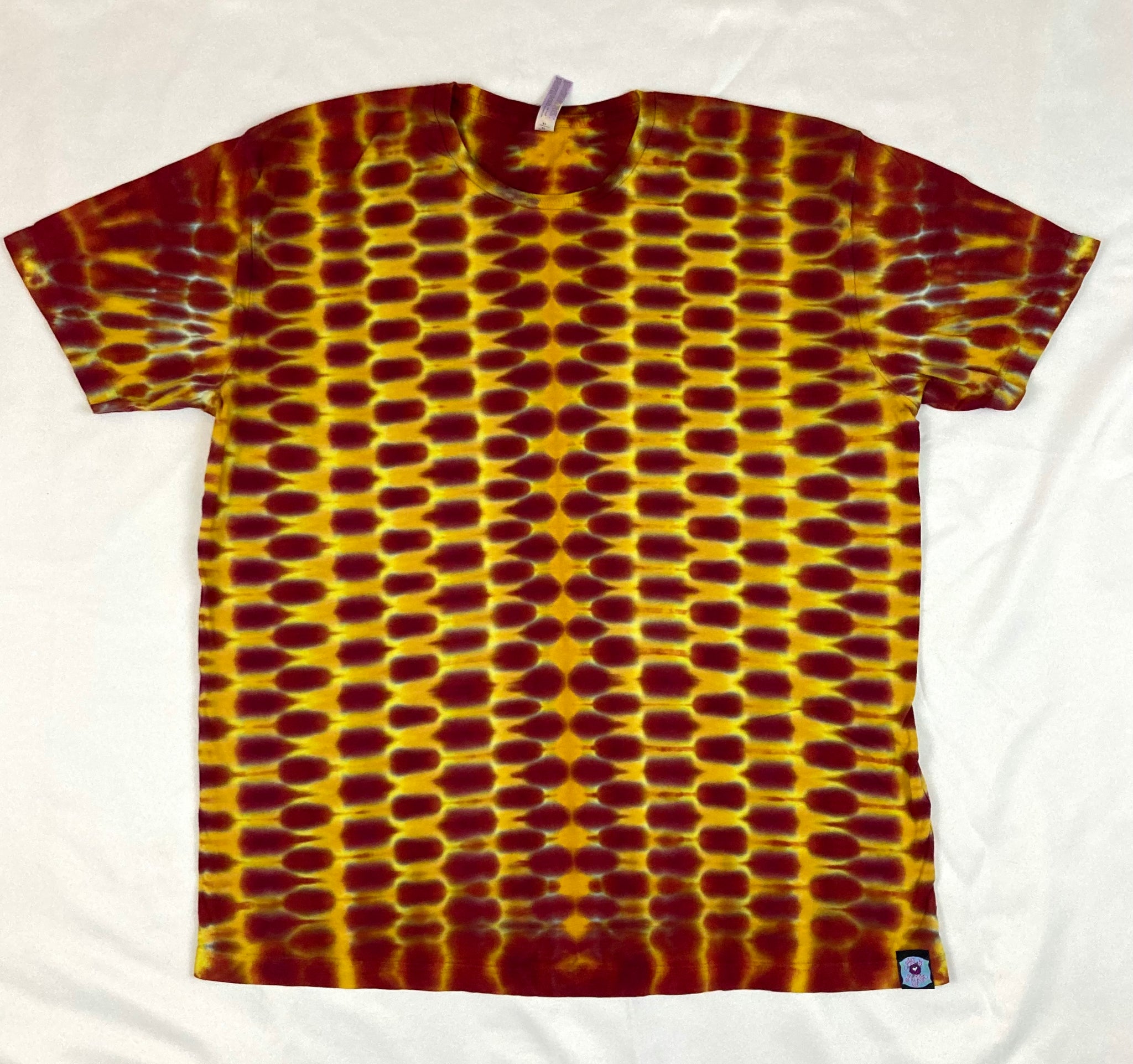 Adult Golden Fire Tie-Dyed Tee, XL