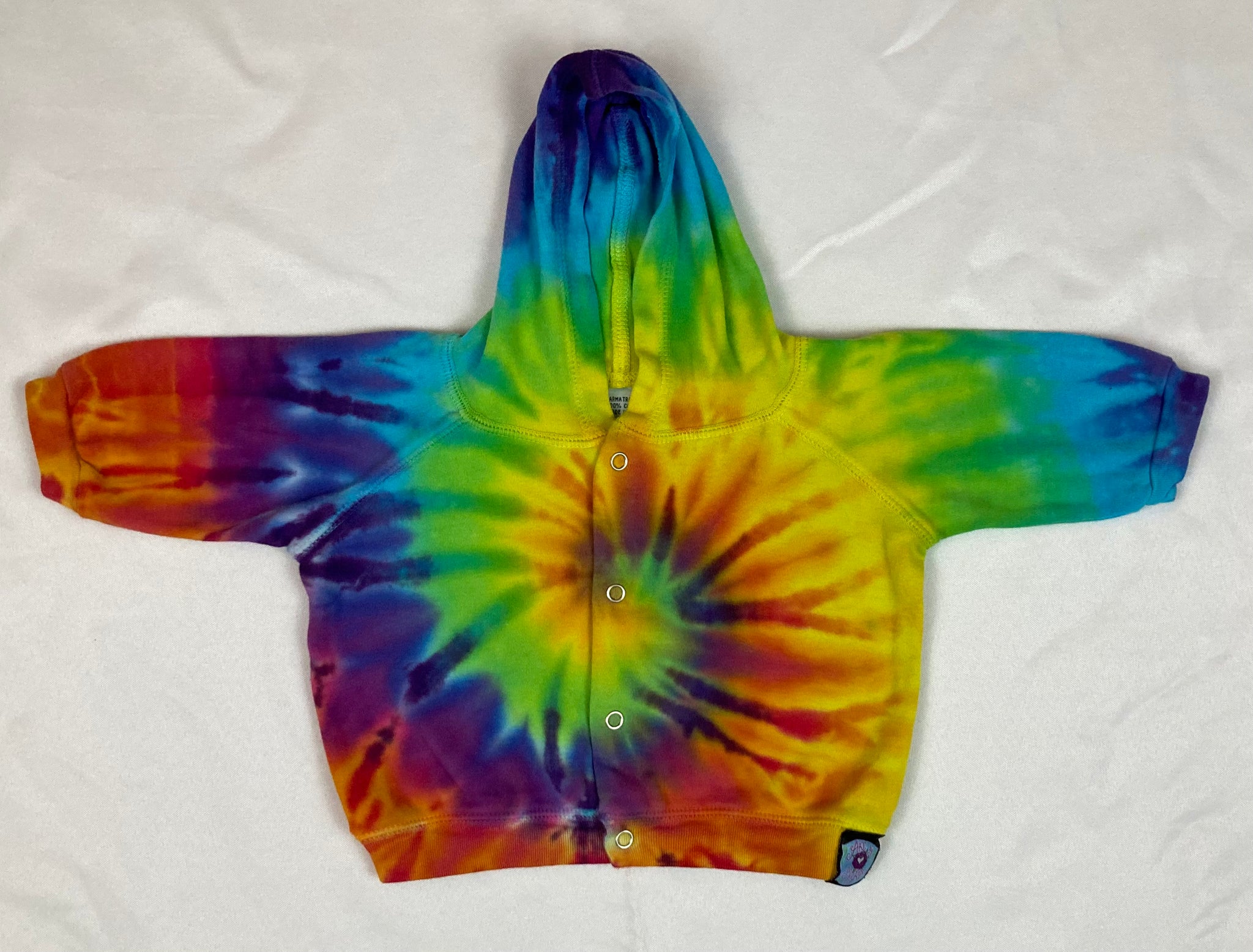Baby Rainbow Spiral Tie-dyed Jacket, 12M
