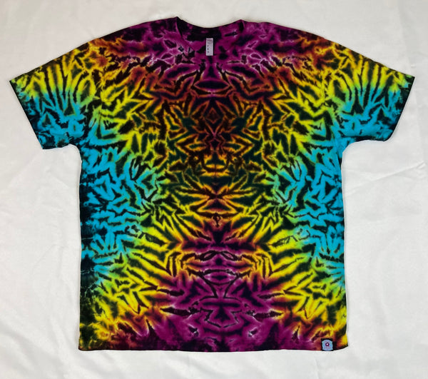 Adult Electric Rainbow Tie-Dyed Tee, multiple sizes: S-3X (no XL)