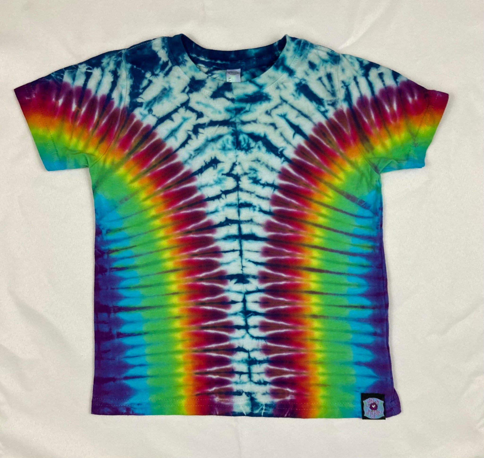 Toddler Seafoam/Rainbow Tie-Dyed Tee, 3