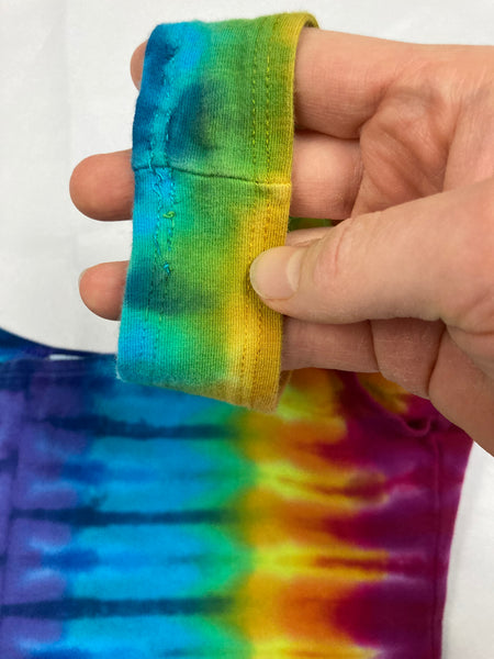 Women's Rainbow Tie-Dyed Crop Top, L (read description)