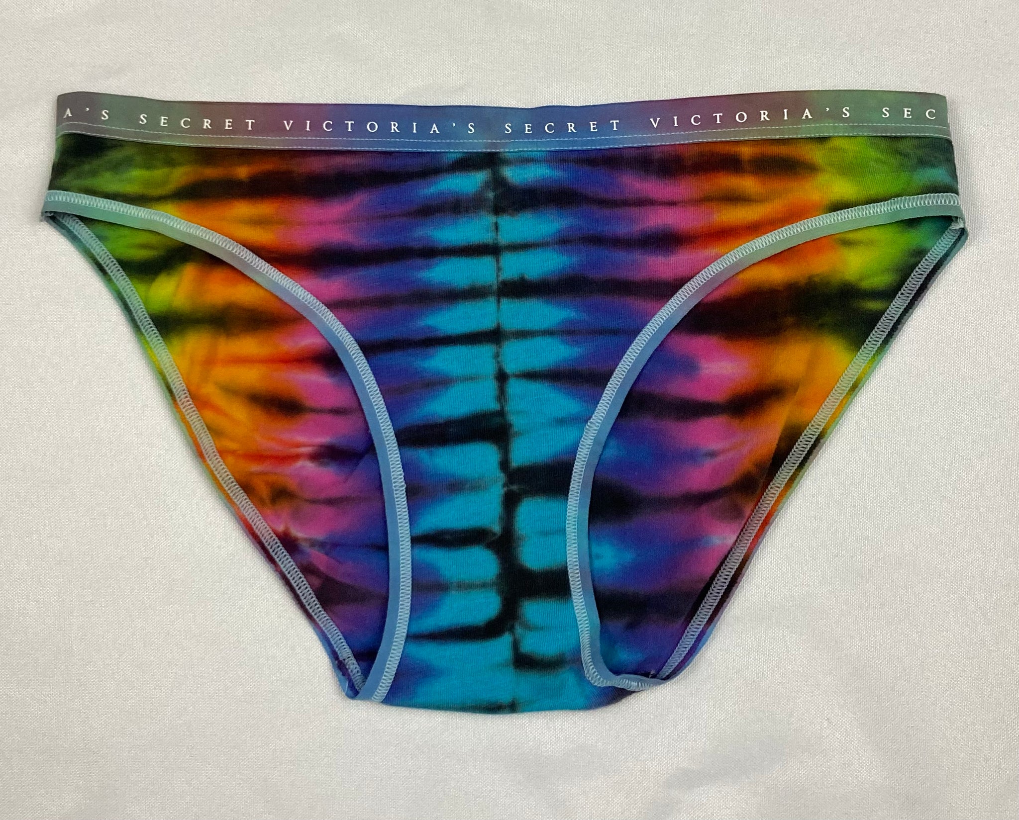 Women's Rainbow Victoria's Secret Tie-Dyed Panties, S