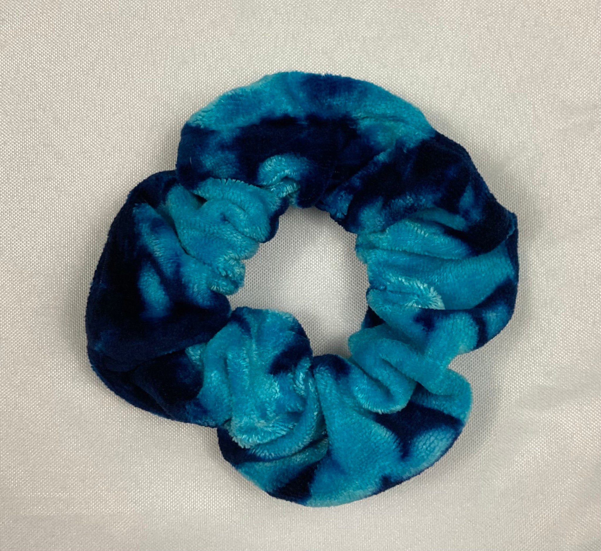 Multi-Colored Bamboo Rayon VELOUR Tie-dyed Hair Scrunchies