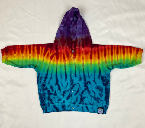 Baby Blue/Rainbow Tie-dyed Jacket, 3M & 18M