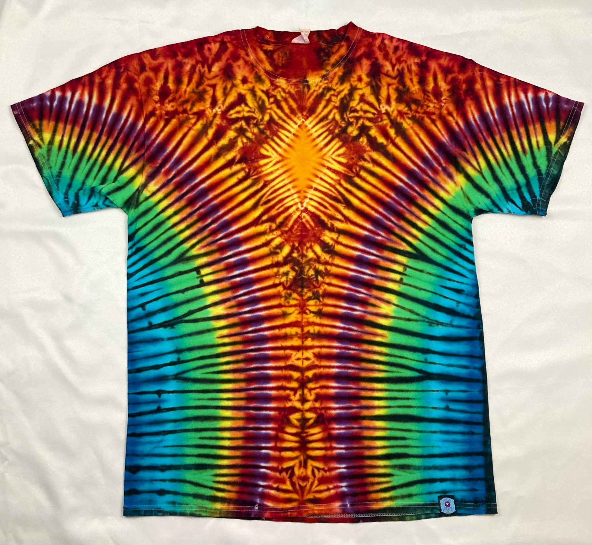Adult Fire/Rainbow Diamond Tie-Dyed Tee, XL TALL