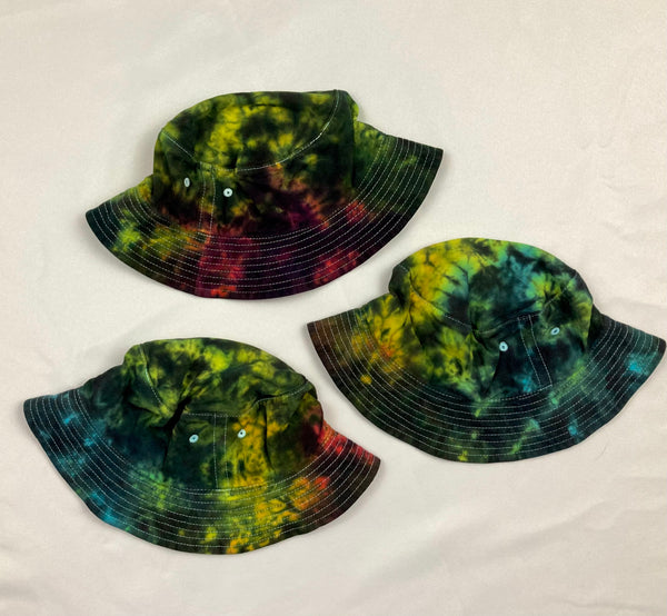 Adult Multi-Colored Tie-dyed Bucket Hats
