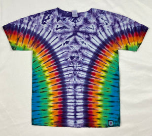 Kids Purple/Rainbow Tie-Dyed Tee, Youth XS
