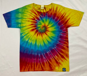 Kids Rainbow Spiral Tie-Dyed Tee, Youth M
