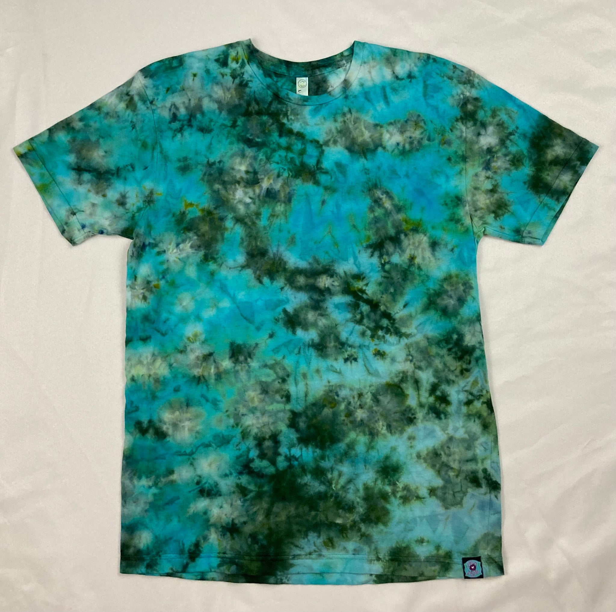 Adult Green Ice-Dyed Tee, L & 2XL