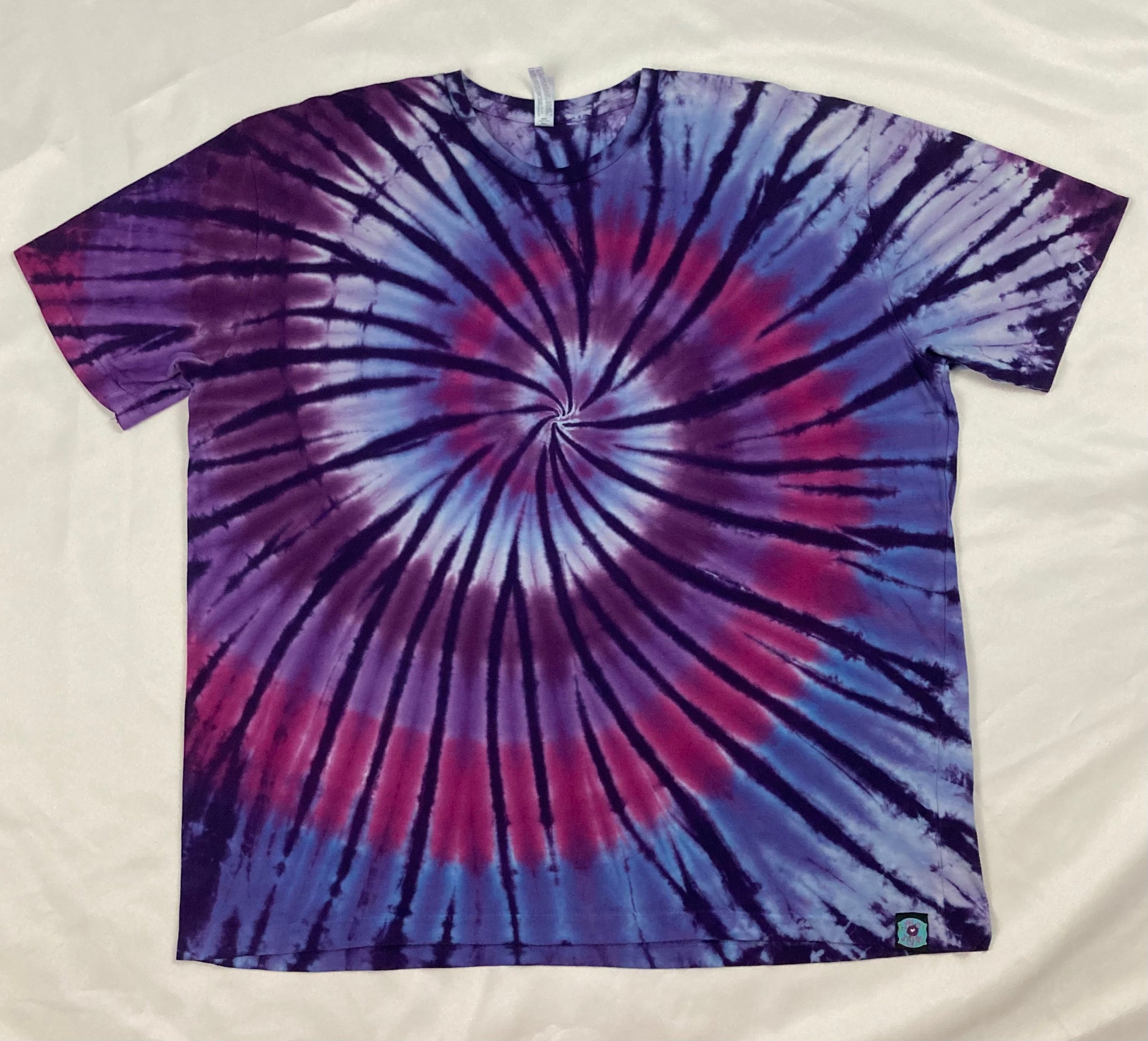 Adult Purple Spiral Tie-Dyed Tee, 2XL