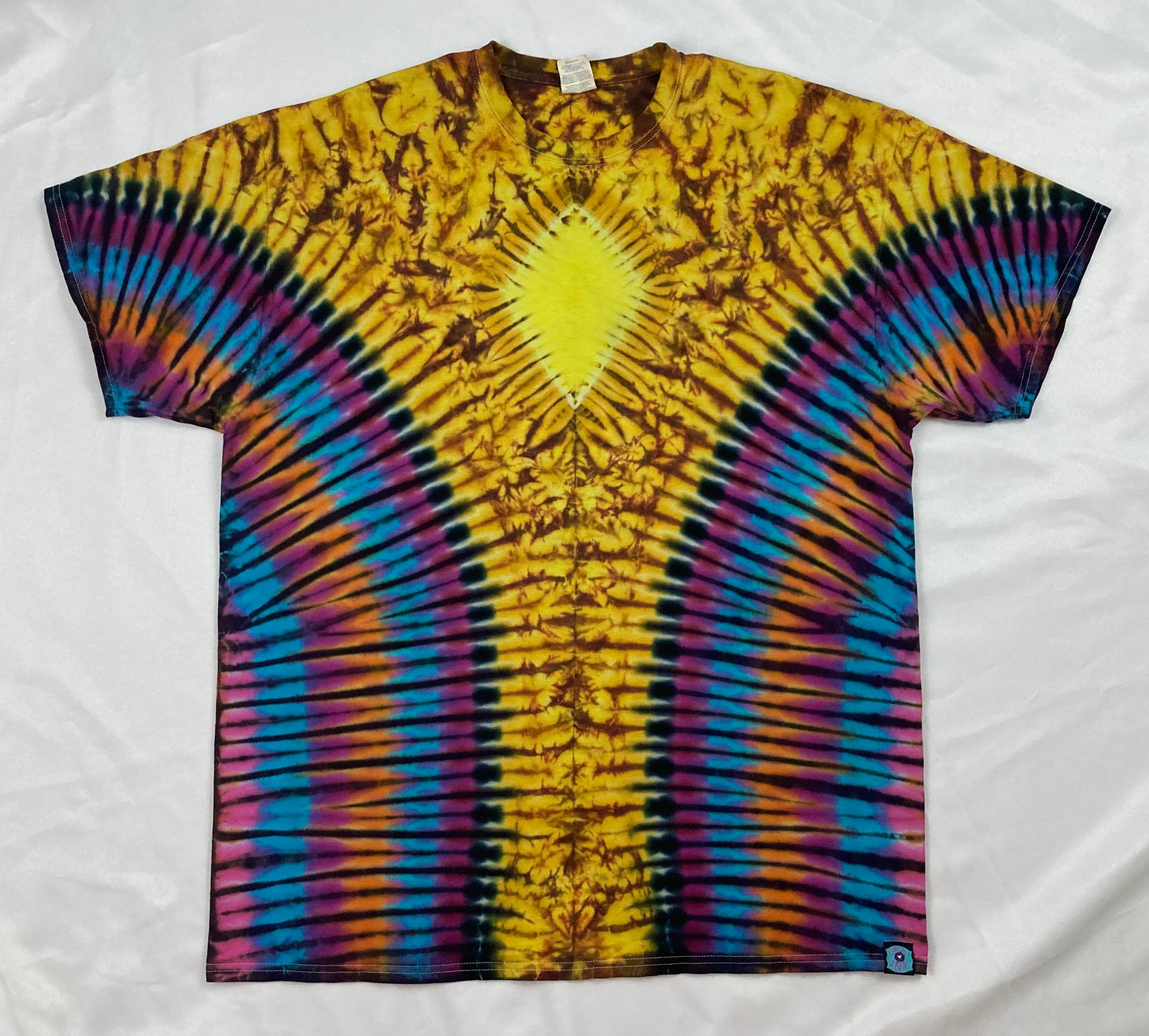 Adult Sunrise Diamond Tie-Dyed Tee, 2XL TALL
