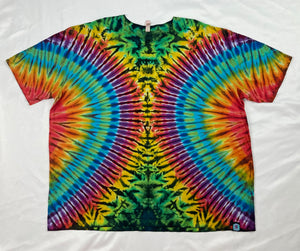 Adult Rainbow Hourglass Tie-Dyed Tee, 3XL