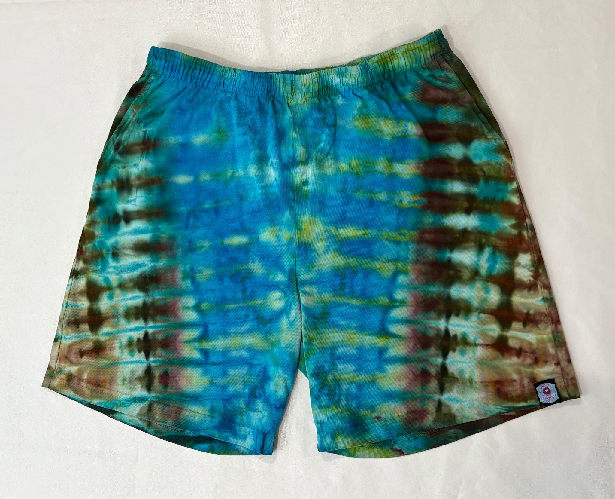 Men’s/Unisex Terrapin Ice-Dyed Shorts, 2XL (38)