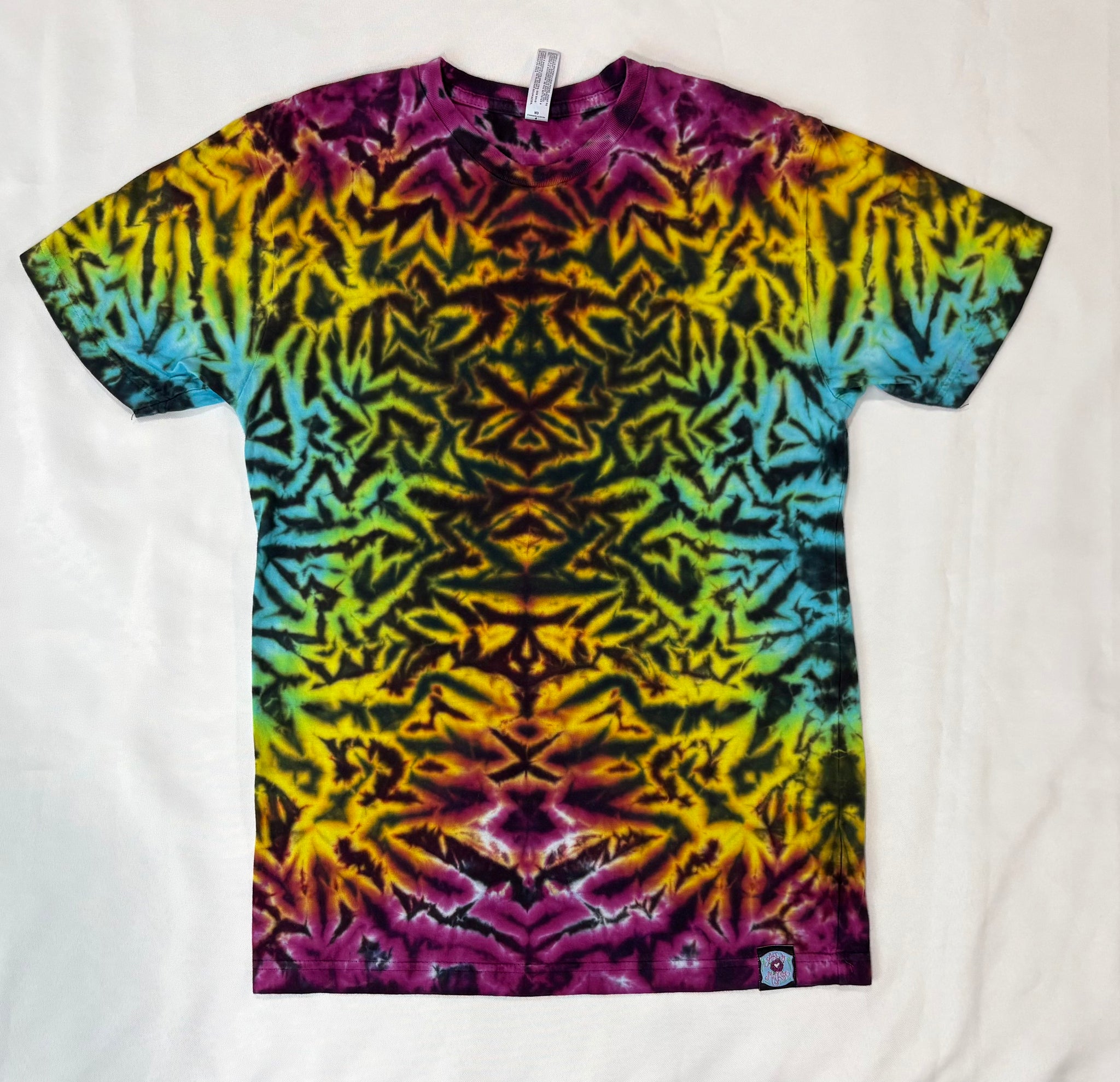 Adult Electric Rainbow Tie-Dyed Tee, S