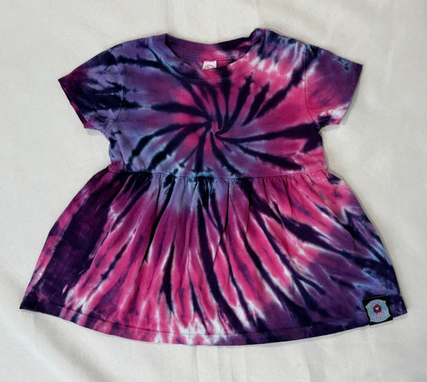 Baby Pink/Purple Tie-Dyed Dress, 12M & 18M