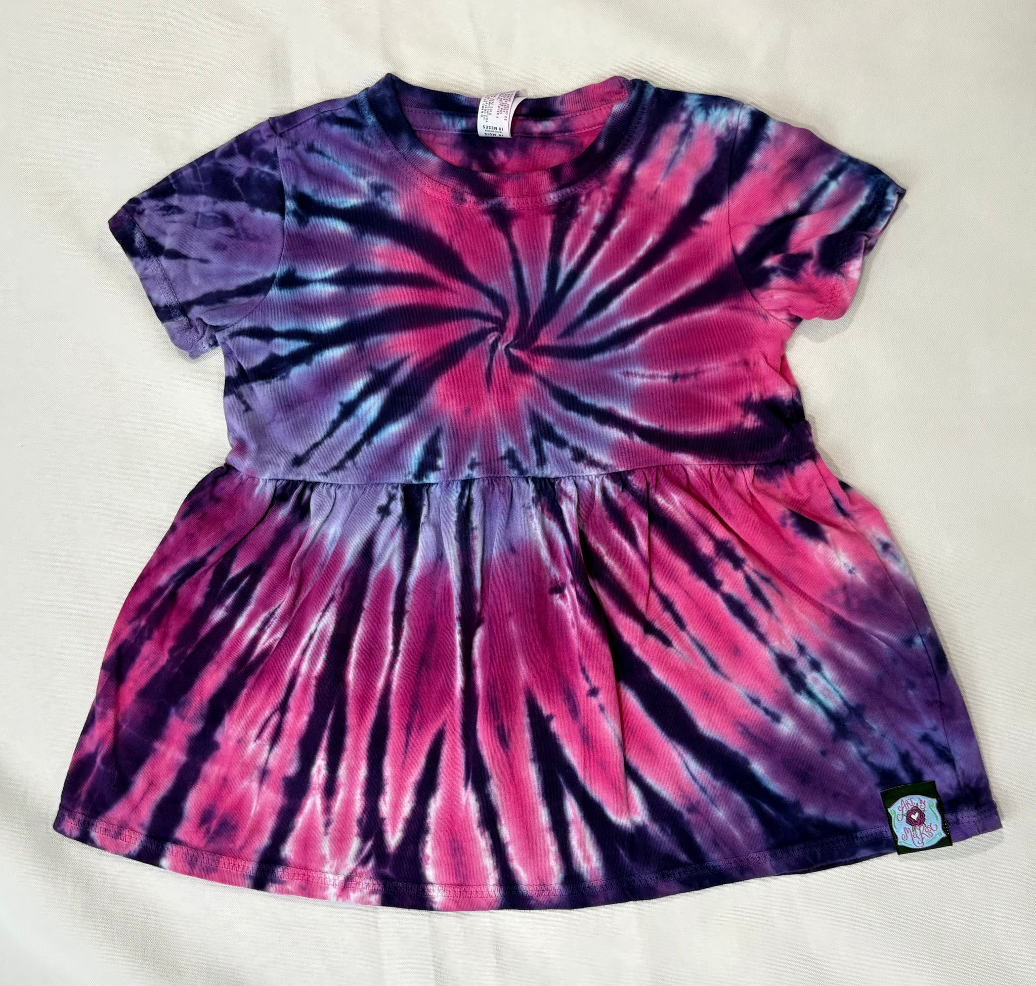 Baby Pink/Purple Tie-Dyed Dress, 12M & 18M Art by Melrose Baby Pink/Purple Tie-Dyed Dress, 12M & 18M Art by Melrose