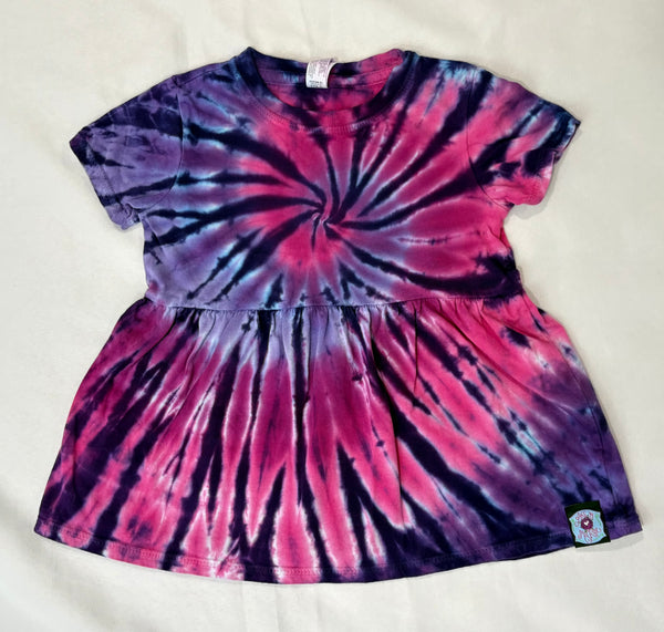 Baby Pink/Purple Tie-Dyed Dress, 12M & 18M