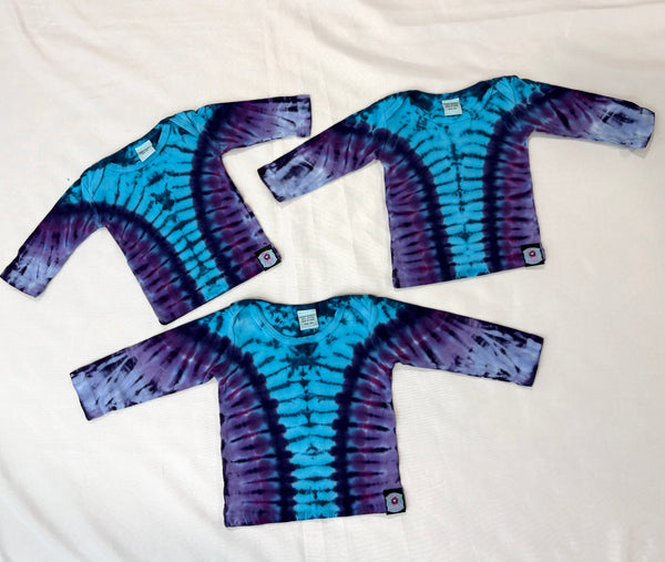 Baby Blue/Purple Tie-Dyed Longsleeve Tee, 6M, 12M, & 18M