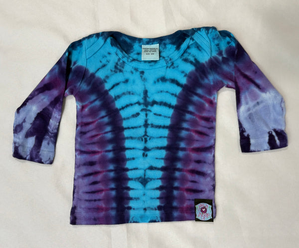 Baby Blue/Purple Tie-Dyed Longsleeve Tee, 6M, 12M, & 18M