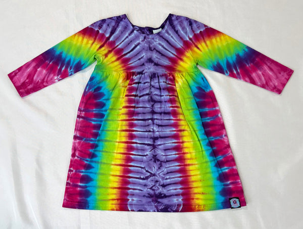 Toddler Purple/Rainbow Tie-Dyed Dress, 2T
