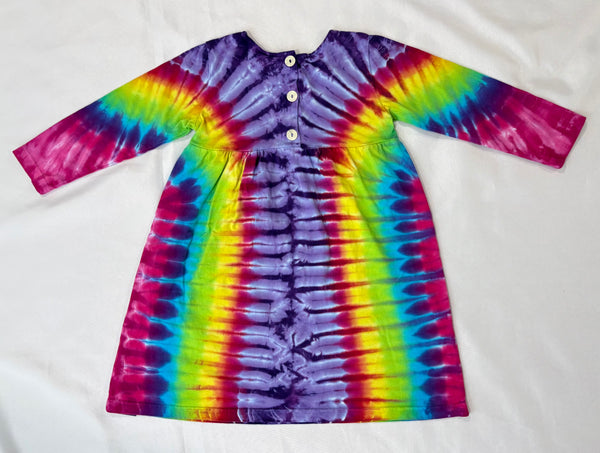 Toddler Purple/Rainbow Tie-Dyed Dress, 2T