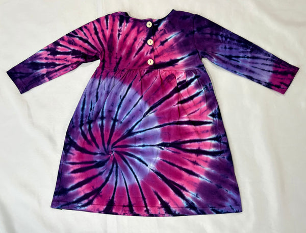 Toddler Pink/Purple Tie-Dyed Dress, 2T