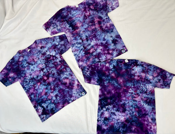 Kids Purple Ice-Dyed Tee, Youth S & M