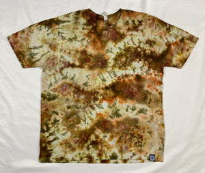 Adult Tan/Gold Ice-Dyed Tee, XL