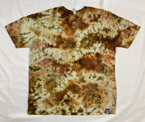 Adult Tan/Gold Ice-Dyed Tee, XL