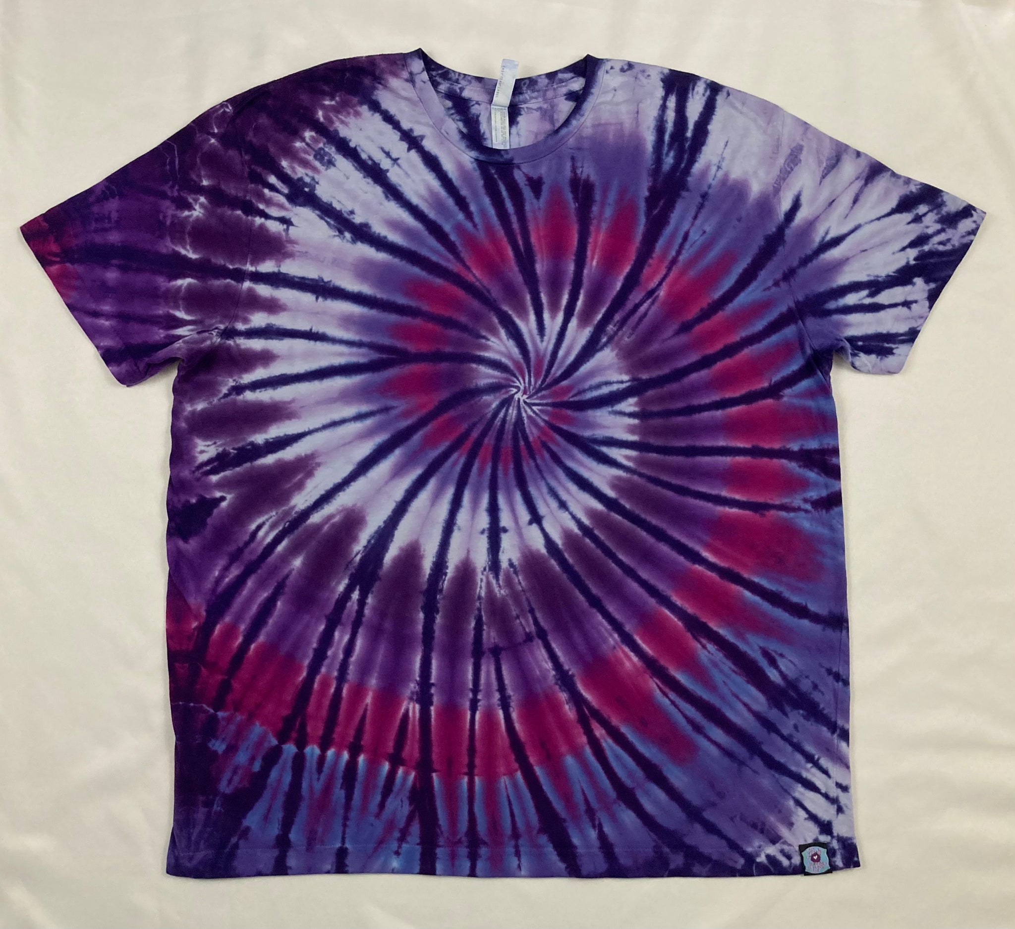 Adult Purple Spiral Tie-Dyed Tee, 2XL