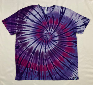Adult Purple Spiral Tie-Dyed Tee, 2XL