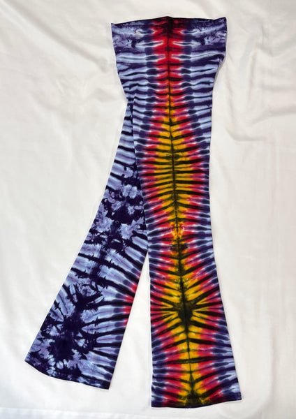 Ladies Purple Sunset Tie-Dyed Yoga Pants, L (runs small)