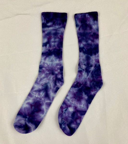 Adult Purple Crush Tie-Dyed Bamboo Socks, (multiple sizes)