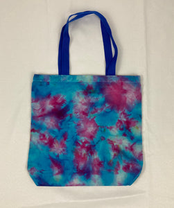 Blue Cotton Candy Ice-Dyed Canvas Tote Bag