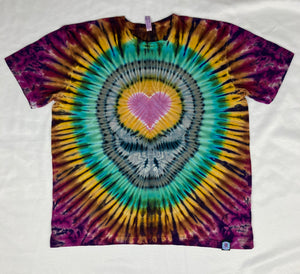 Adult Earthtone SYF Heart Tie-Dyed Tee, XL