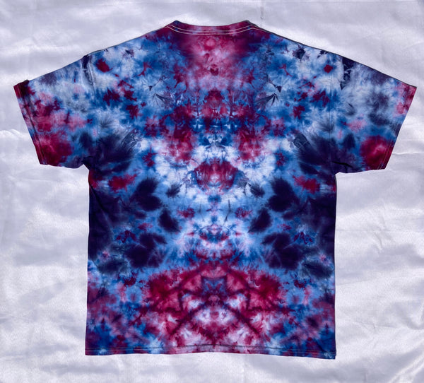 Adult Purple Berry Mandala Ice-Dyed Tee, XL