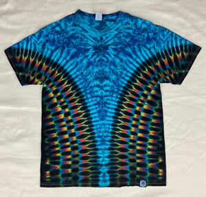 Adult Multi-Color Zipper Tie-Dyed Tee, M