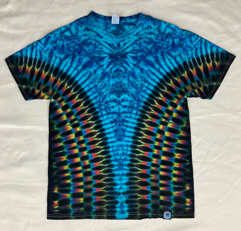 Adult Multi-Color Zipper Tie-Dyed Tee, M