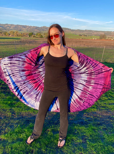 Women’s Purple Spiral Tie-dyed Half Moon Jacket, 2XL