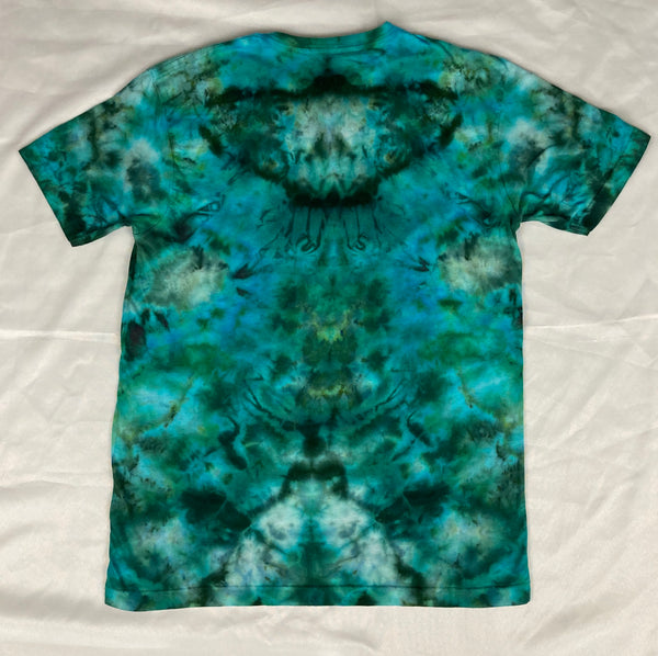 Adult Green/Rainbow Mandala Ice-Dyed Tee, L