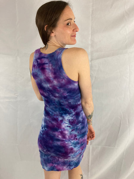 Women's Purple Ice-Dyed Dress, L (runs small)