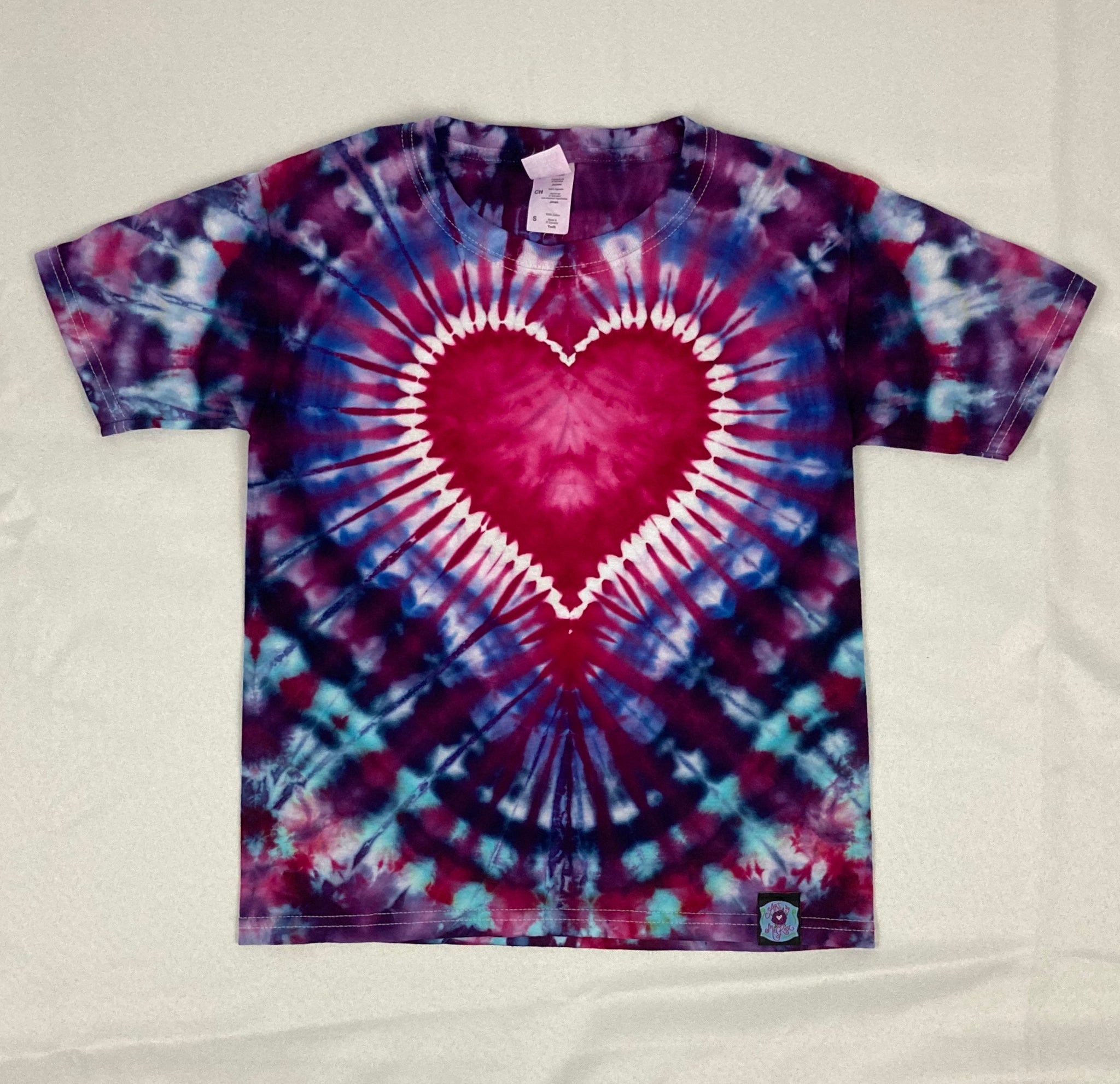 Kids Love/Heart Ice-Dyed Tee, Youth S