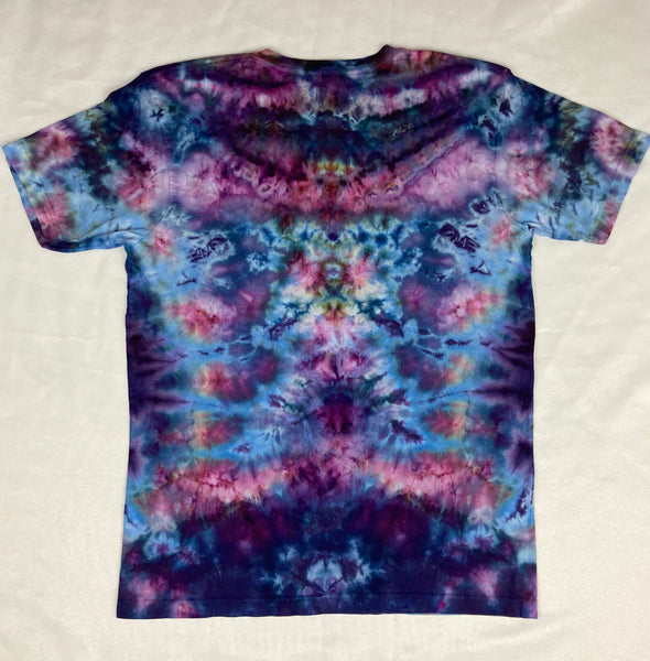 Adult Purple Vortex Mandala Ice-Dyed Tee, L