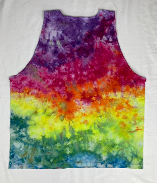 Adult Rainbow Crush Ice-dyed Tank, 3XL