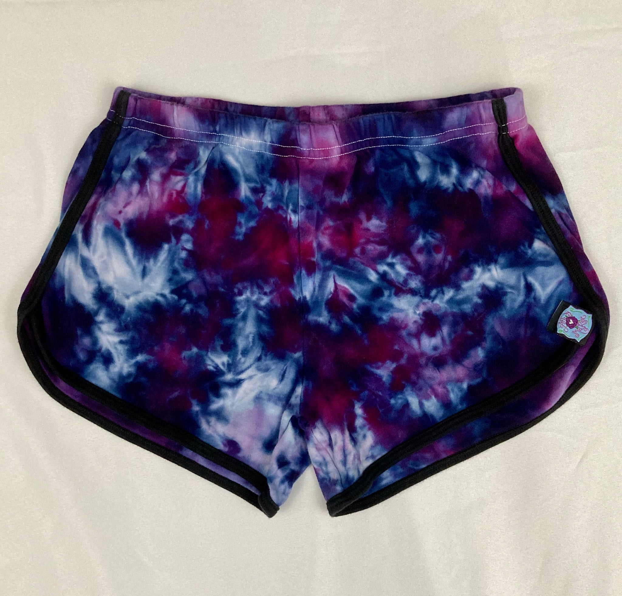 Women’s Purple Ice-dyed Running Shorts, XL